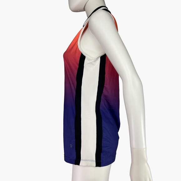 LOHLA SPORT "The Ombre" Sleeveless Gradient Zip Sport Top (Multi | Size M/L) - Picture 2 of 8